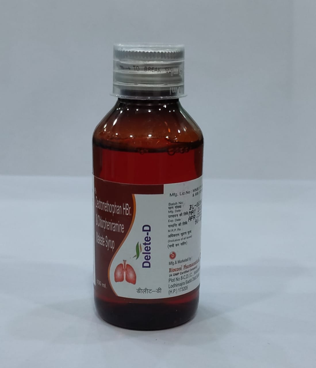 DELETE-D 100ML Syrups